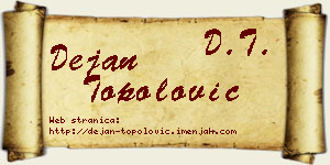 Dejan Topolović vizit kartica